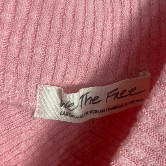 Free People Casey Tunic Heart Haze Women’s Large Knit Sweater Ribbed Mock Neck - Picture 6 of 9